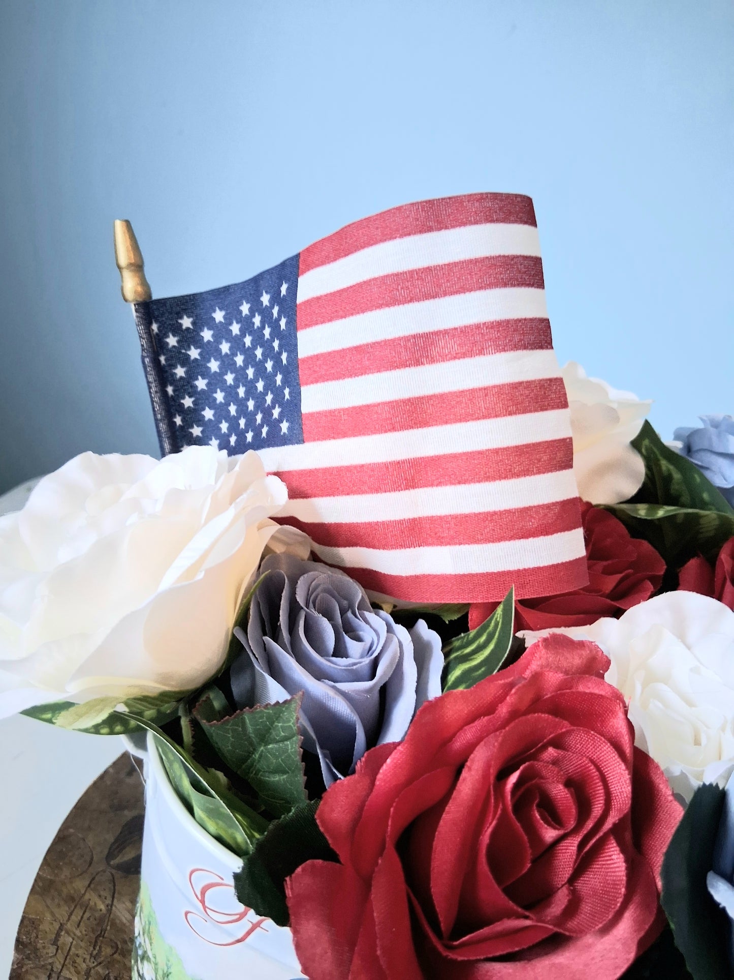 Handmade Patriotic Floral Arrangement