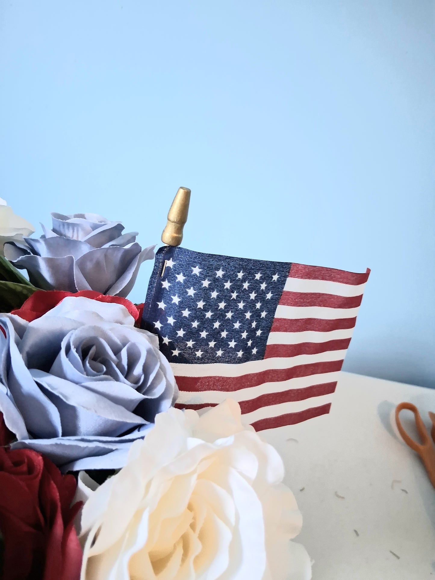 Handmade Patriotic Floral Arrangement