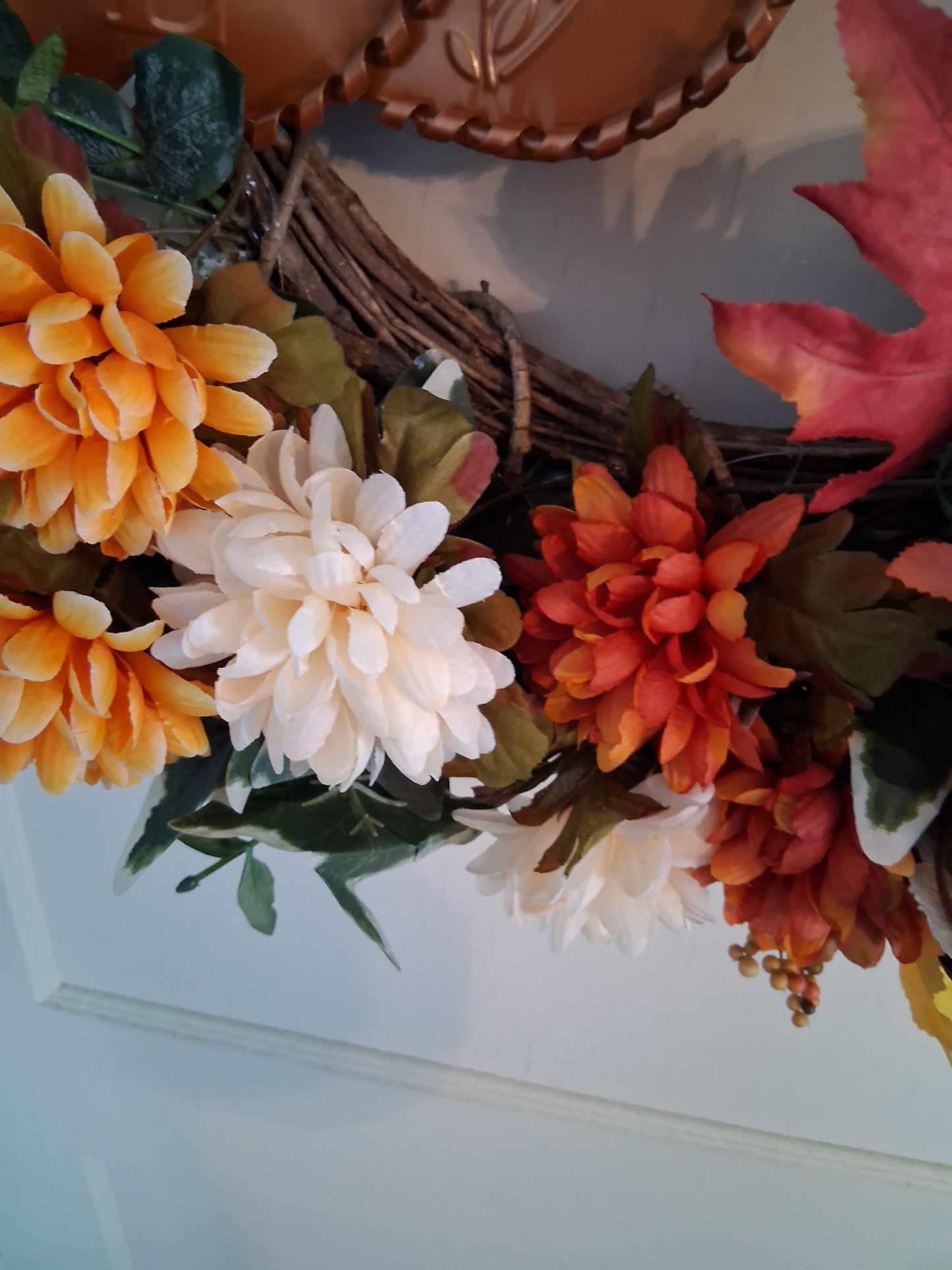 Handcrafted 18" Fall Grapevine Wreath
