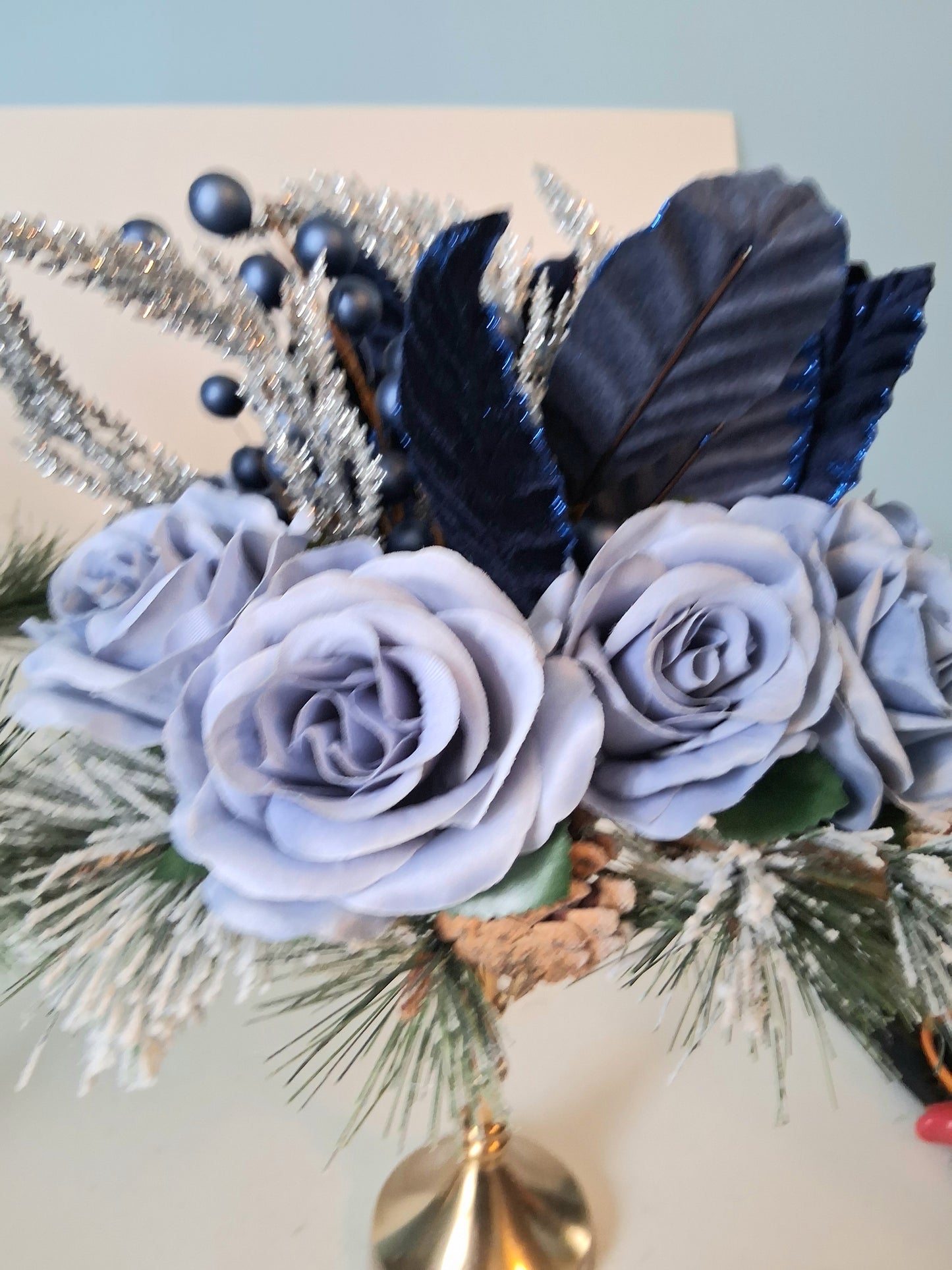 Winter Floral Candle Holder Set (Set of 2)
