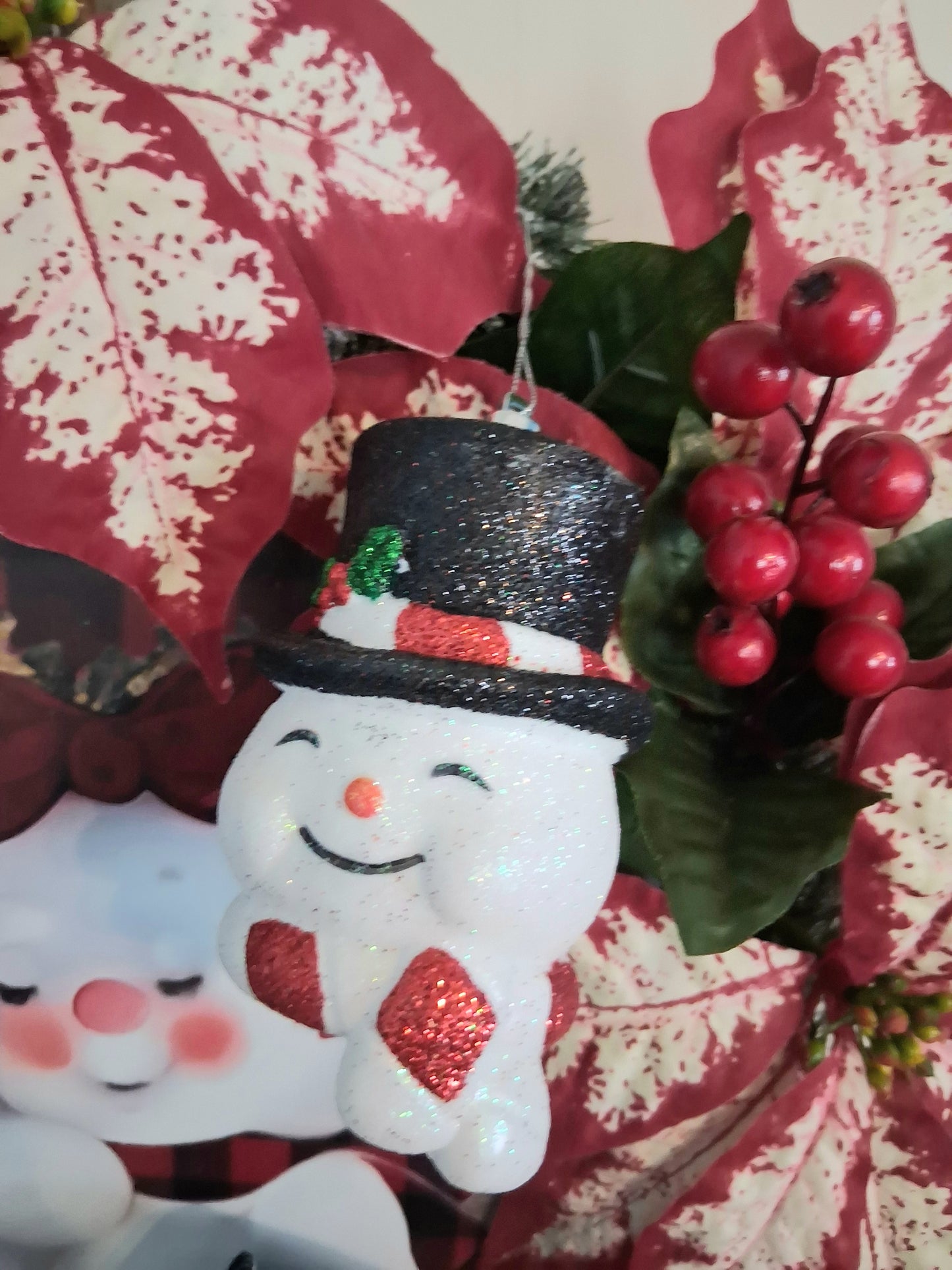 Snowman Family Holiday Wreath