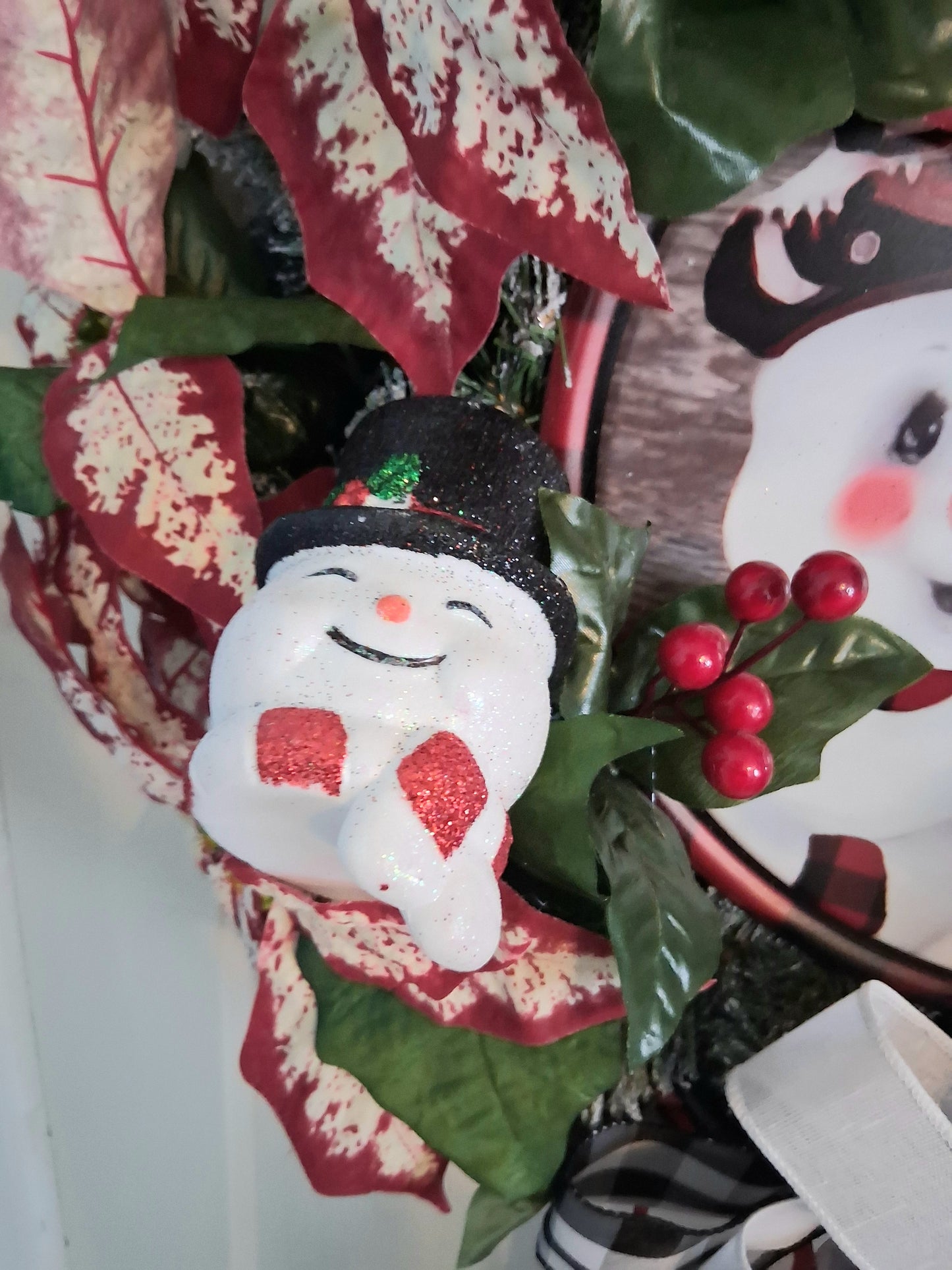 Snowman Family Holiday Wreath