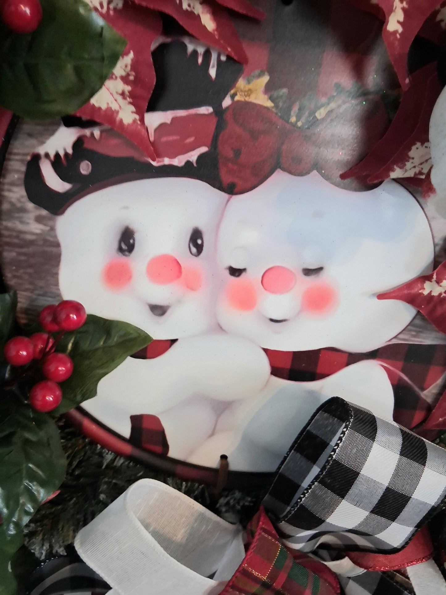 Snowman Family Holiday Wreath